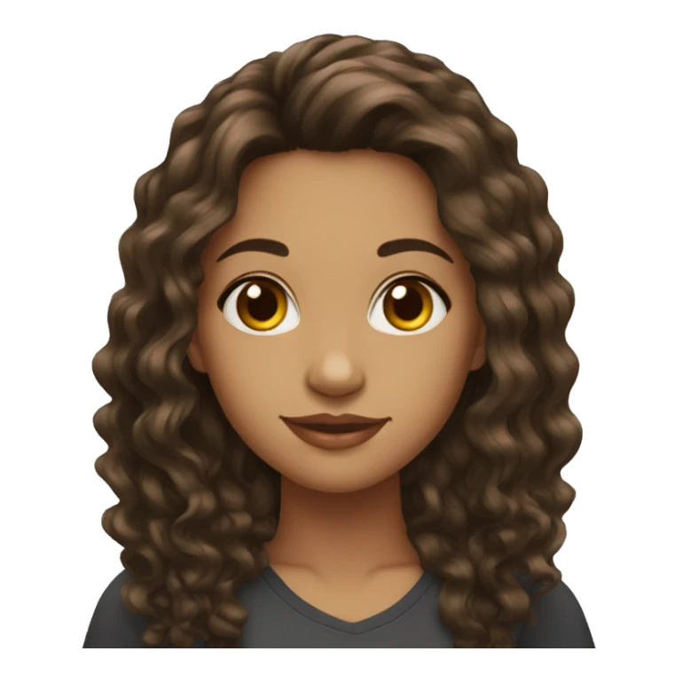 girl latina wavy long hair black sticker