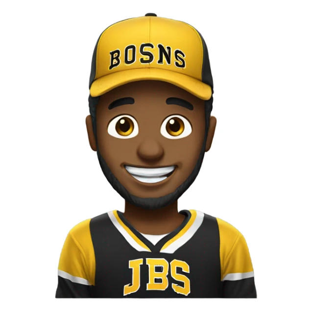 Give me a smiling Jesus wearing a Boston Bruins hat sticker