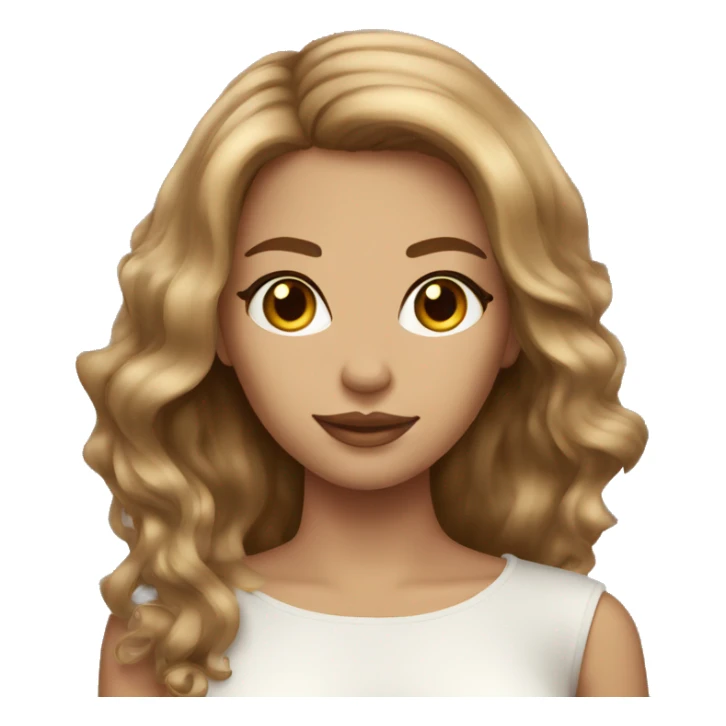 Glamorous gorgeous girl with light brown hair sticker