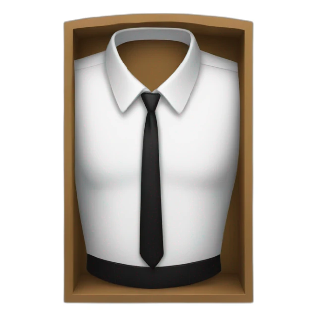 No head white shirt and long black tie sticker