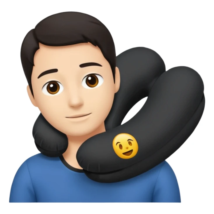 black Travel Neck Pillow sticker