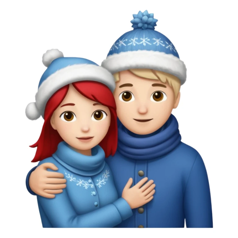 Due che si abbracciano natale sticker