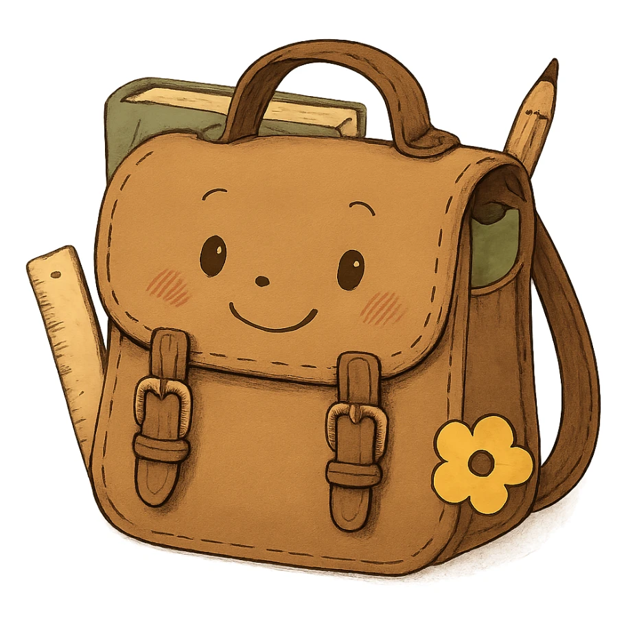 bitte etwas, was die schule repräsentiert und es soll cute sein ohne hintergrund sticker