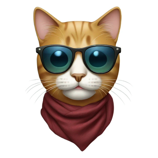 Cat with sunglasses sticker
