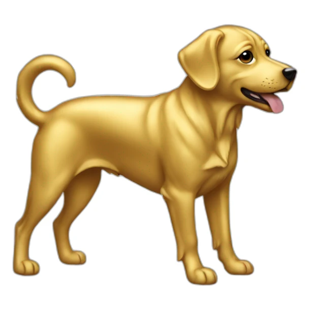 Dog gold sticker