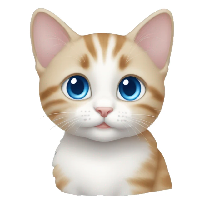 baby cat blue eyes sticker