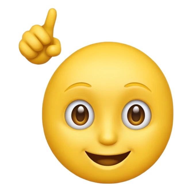 Yellow emoji pointing to its head like "smart thinking" sticker
