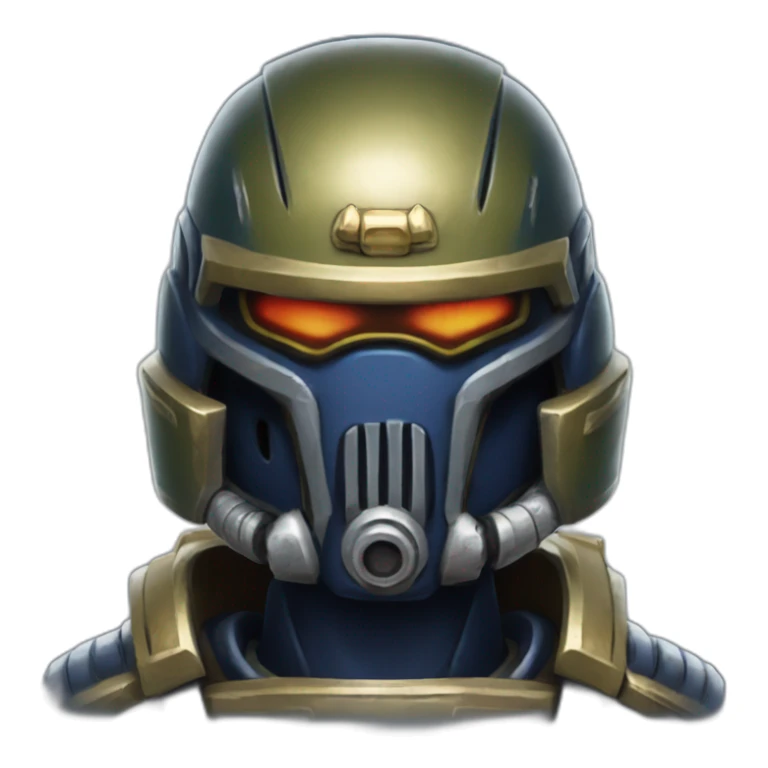 spacemarine from warhammer fist up sticker