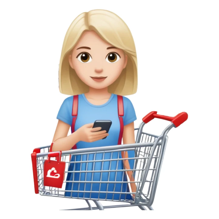 Girl shopping at Costco  sticker