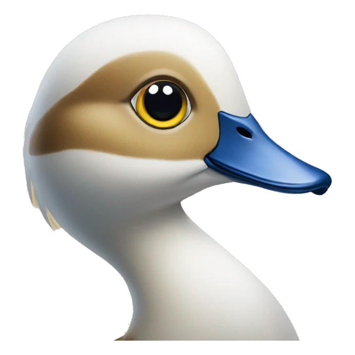 duck with 2 wide eyes sticker