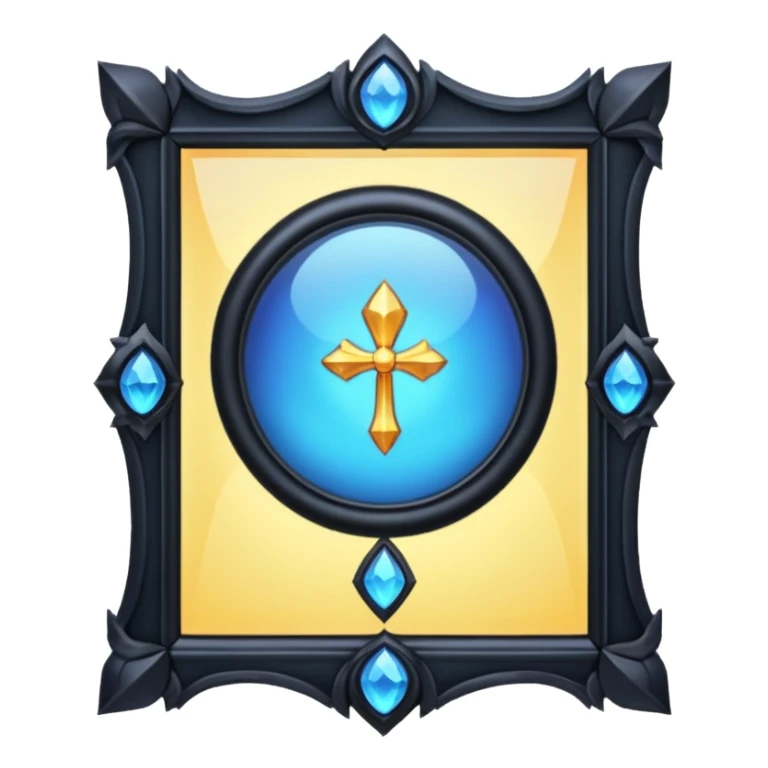 Mirror of Fate — obsidian frame + shifting light sticker