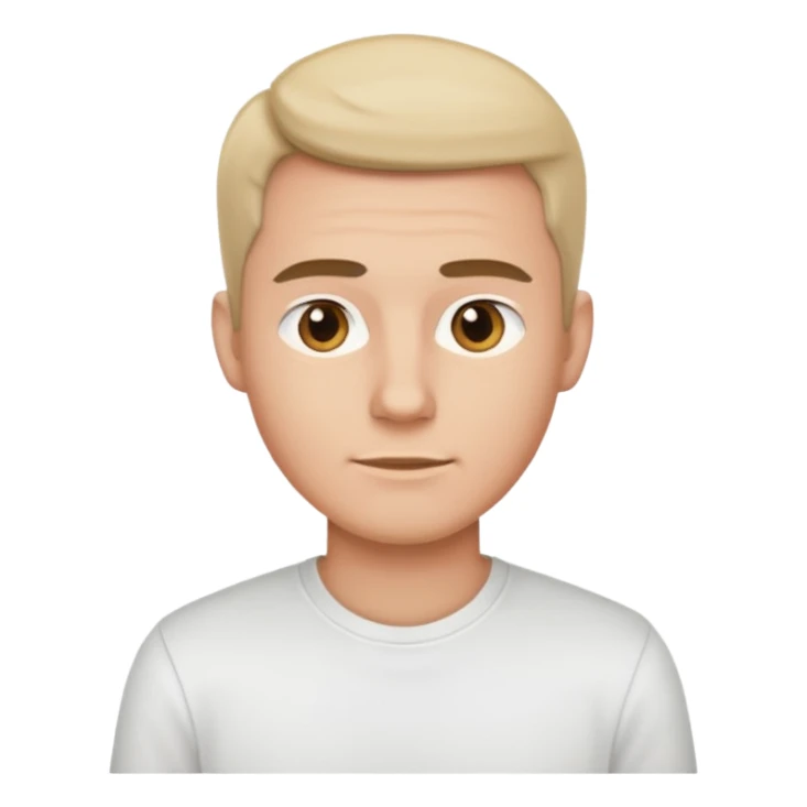 male in plain shirt sticker