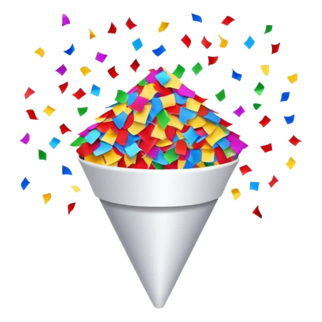 party confetti cone shooting colorful confetti sticker