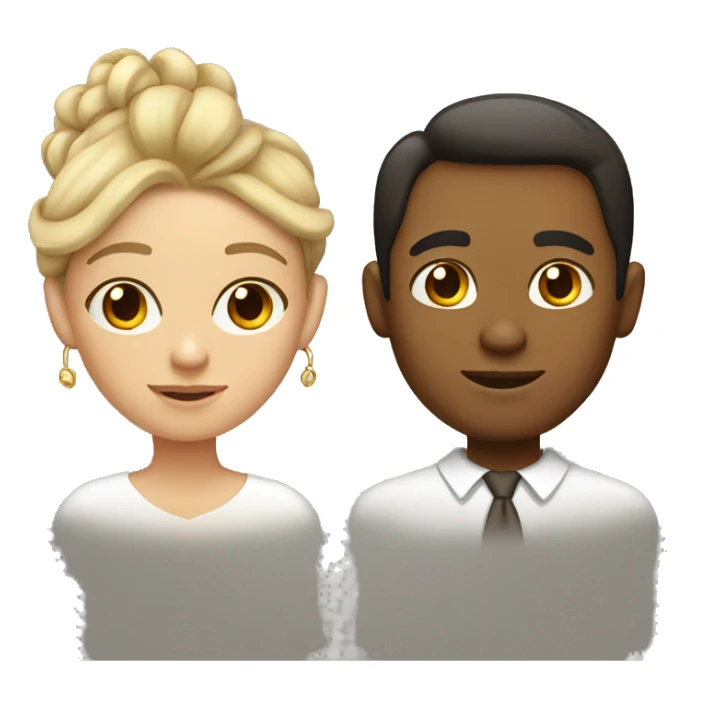 Mexican girl and white guy sticker