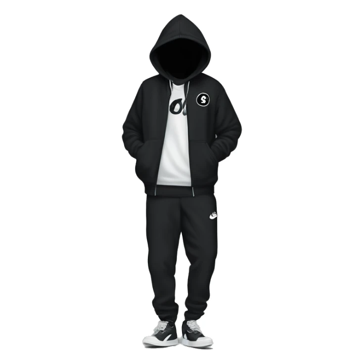 Black Stussy Nike hoodie  sticker