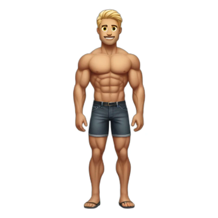 sexy muscle man full body sticker