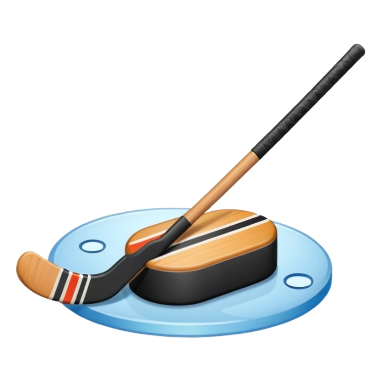 hockey stick and puck sticker