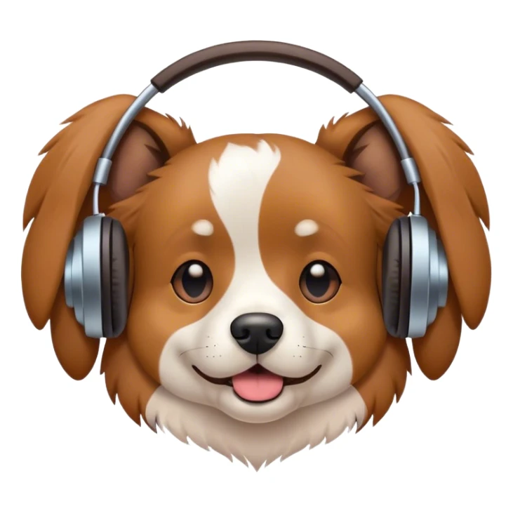 chien qui écoute la musique sticker