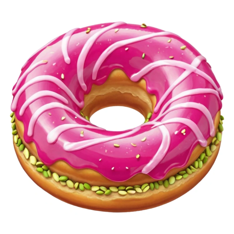 Pistachio donut with pink swirls sticker