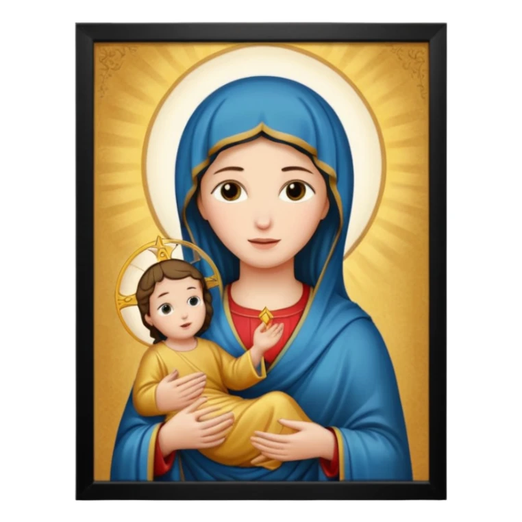 Image of the Mother of God in a frame sticker