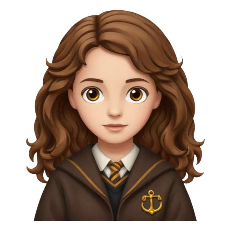 Hermione Granger with wavy hair sticker