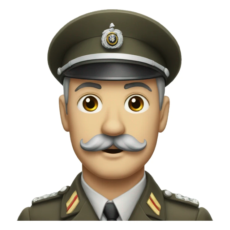 Ww2 german officer with charlie chaplins moustache sticker