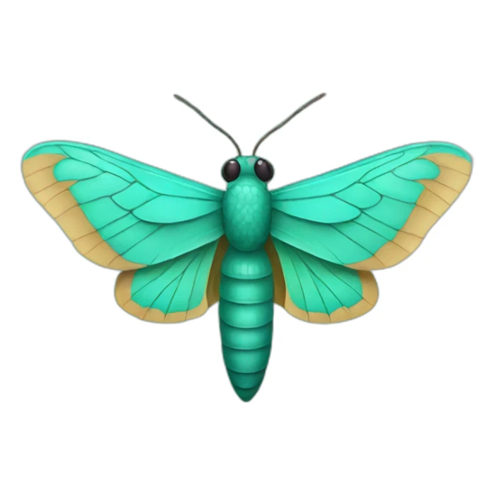 Turquoise Moth sticker