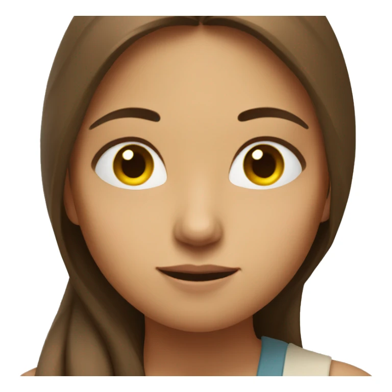 A girl with long brown hair meditating sticker