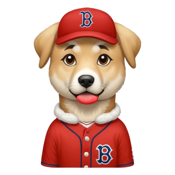 Anatolian Shepherd wearing a Red Sox jersey  sticker