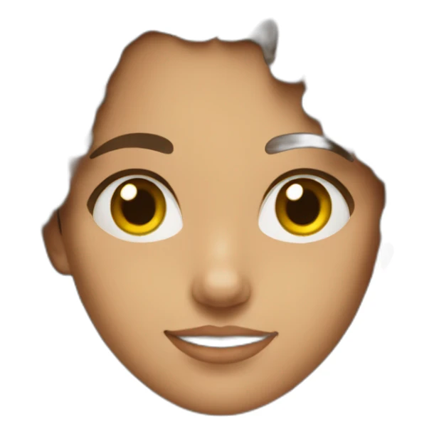 Young brunette with short hair and curly sticker