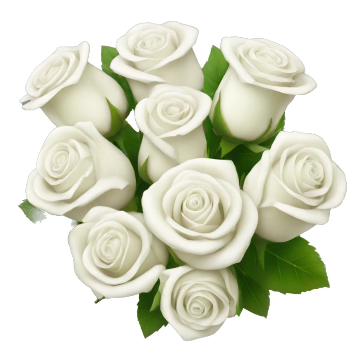 cute white bouquet of white roses sticker
