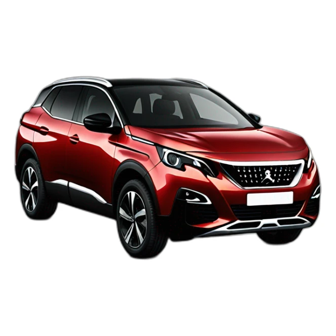 red and black peugeot 3008 sticker