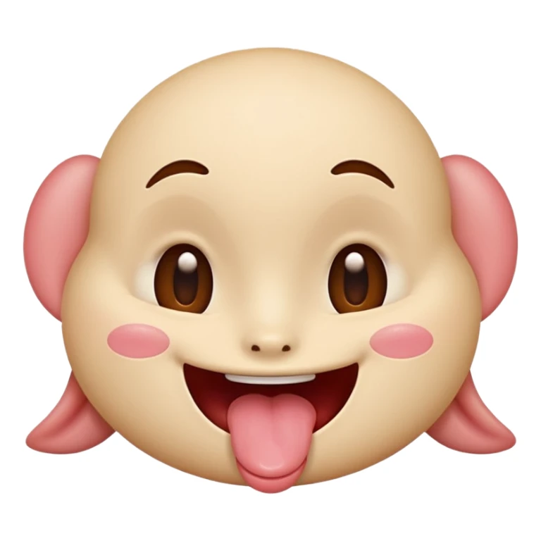Face with tongue out, smiling and blushing and eyes rolled back  sticker