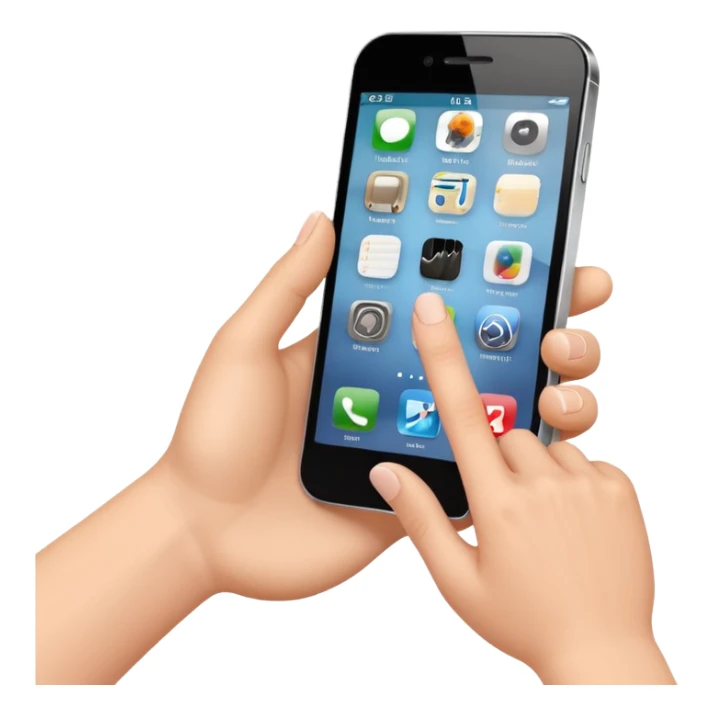 Movimiento de mano como si tocará la puerta y la puerta es la pantalla del celular sticker