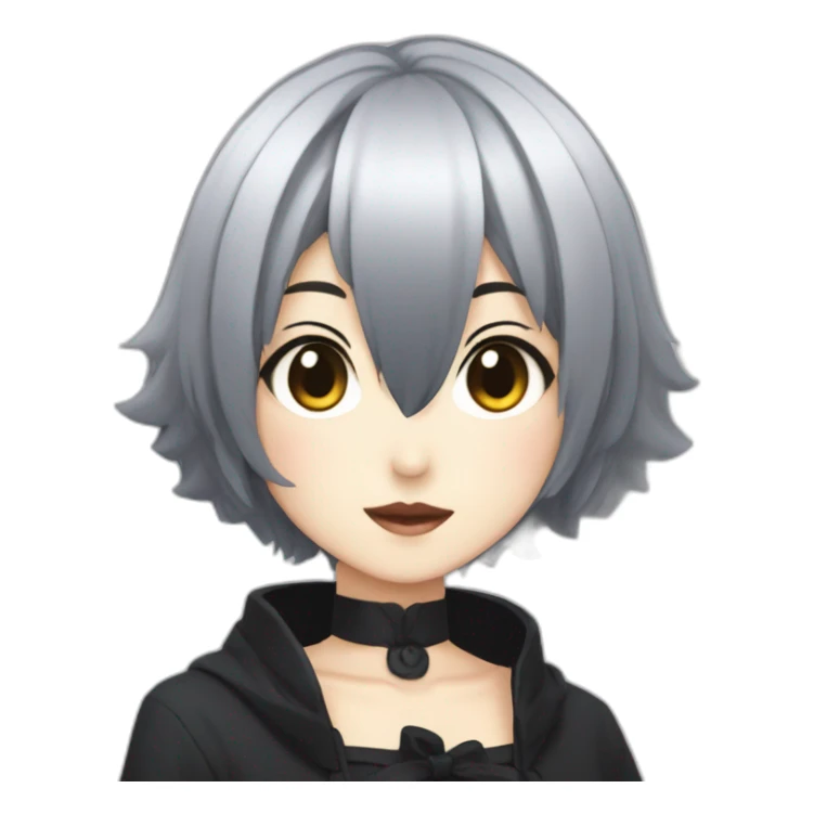 Nana Ōsaki in Anime with a gothic style, short black hair sticker