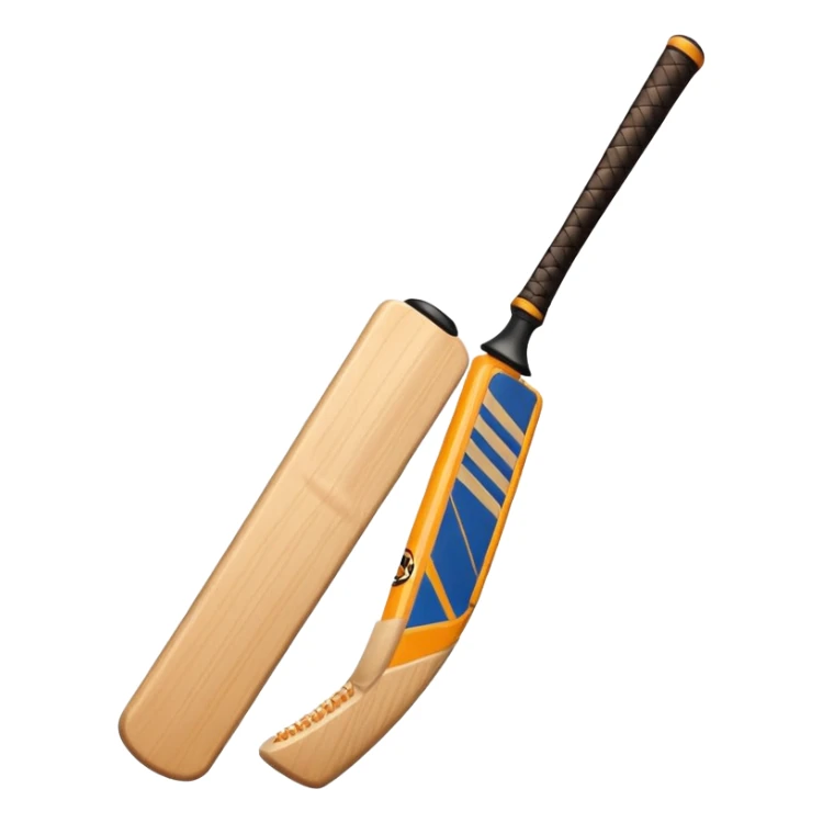 make a emoji of cricket bat sticker