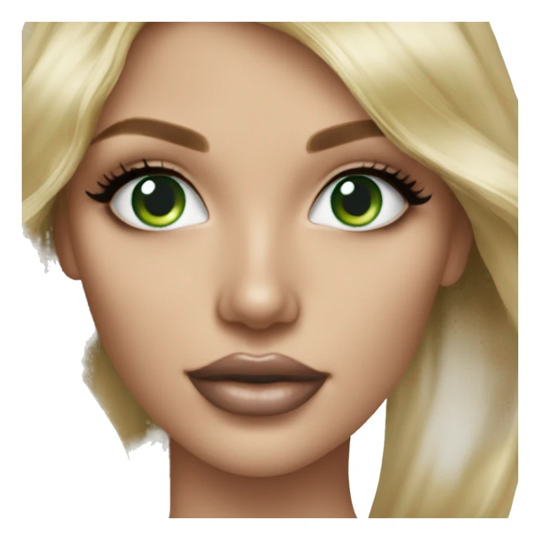 Realistic victoria secret model blonde green eyes  sticker
