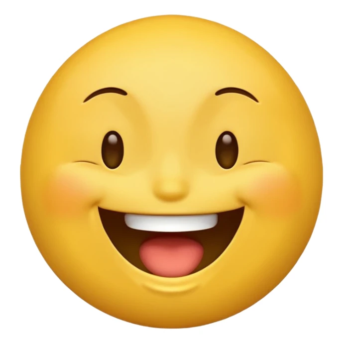a yellow emoji laughing with eyes closed sticker
