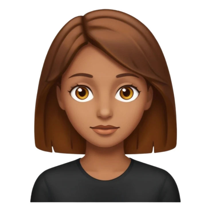 Tan skinned woman with brown hair hazel colored eyes. sticker