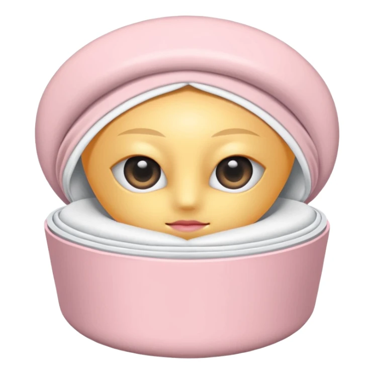 Clinique eye mask  in a light pink round container  sticker