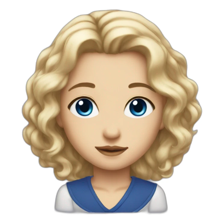 Sapphire eyes,dirty blond hair,angelic face sticker