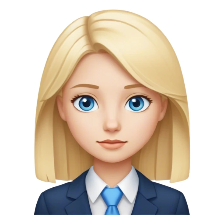 A blond girl blue eyes, Business Outfit, body  sticker