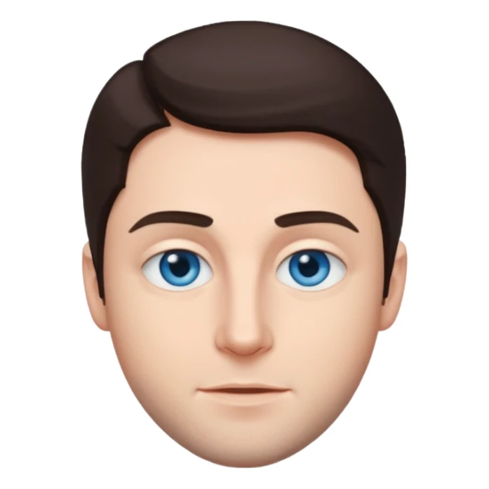 Jon Abrahams (b.1977) with blue eyes, dark brown hair sticker