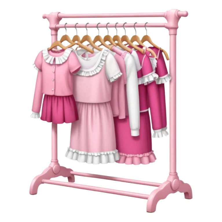 mix light pink dark pink and white girly clothes rack sticker