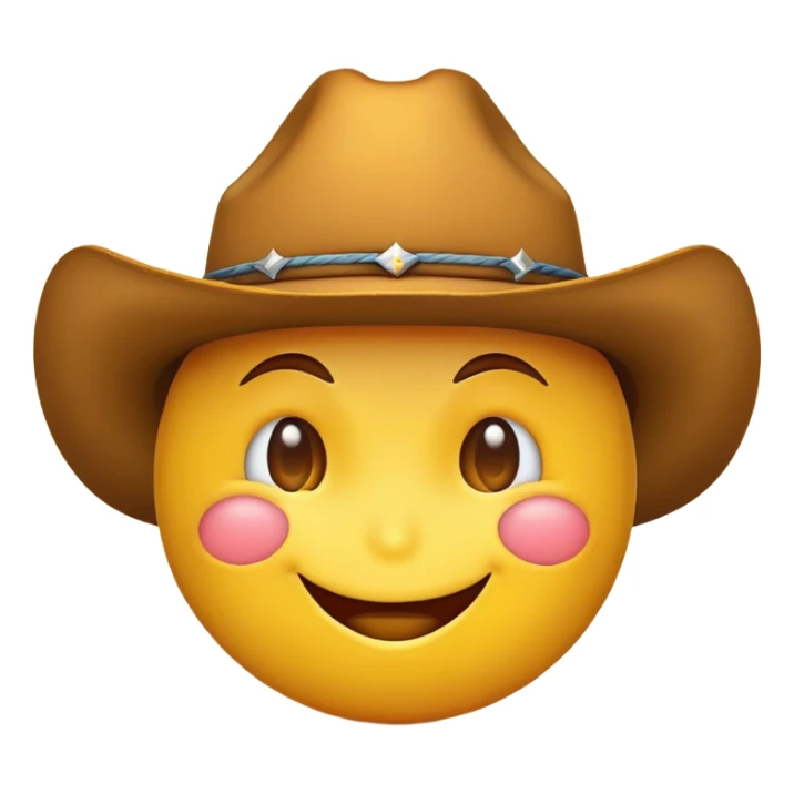 Şapkalı göz kırpan emoji sticker