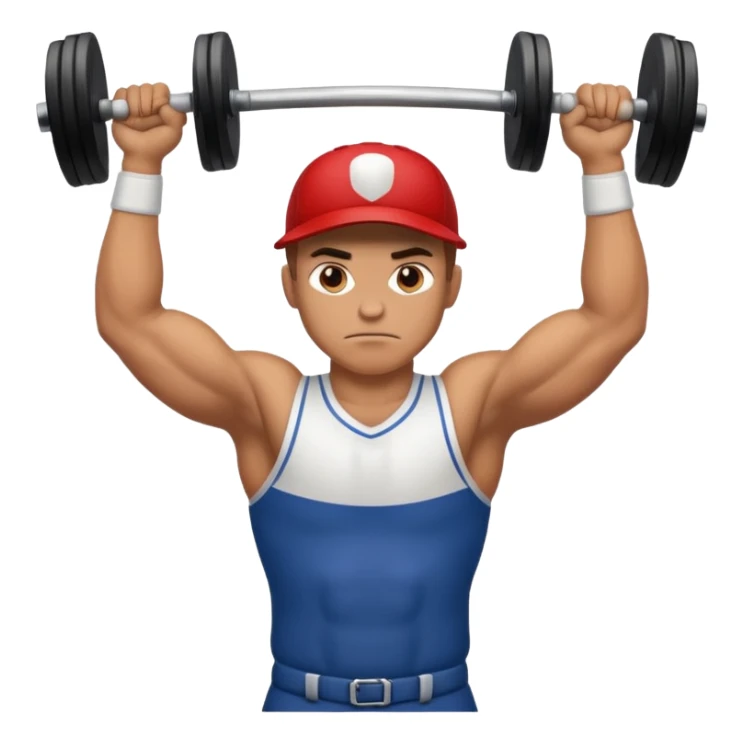 beisbolista haciendo pesas sticker