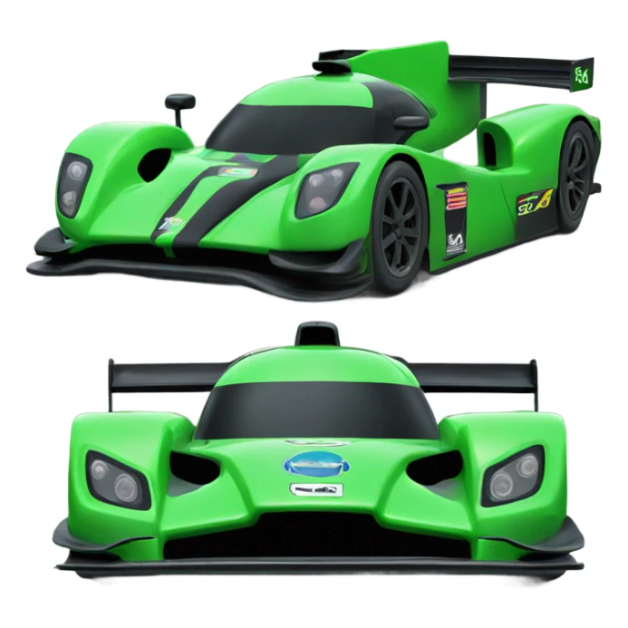 black and green racecar sticker