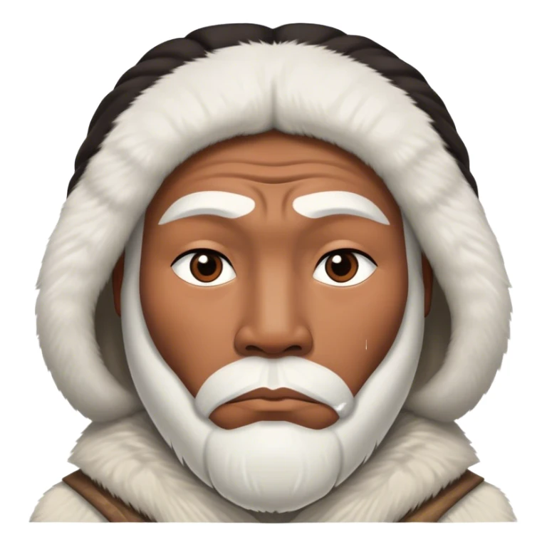 Inuit men photorealistic serious sticker