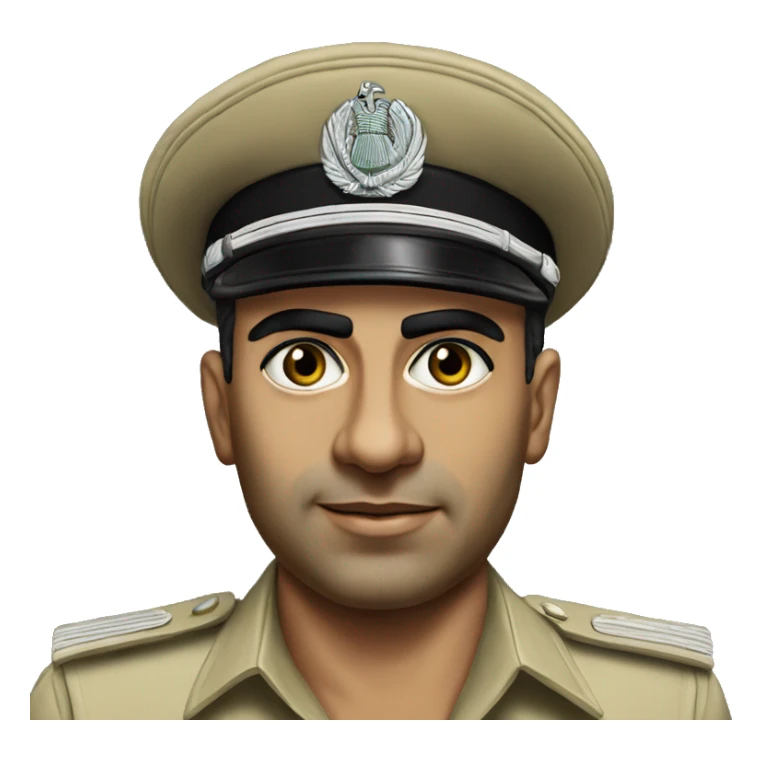 egyptian officer millitary 1970 photorealistic sticker