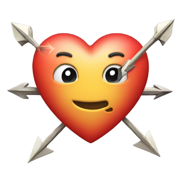 Heart with a bunch of arrows sticker